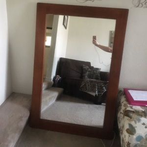 Solid cherry mirror Cost Plus